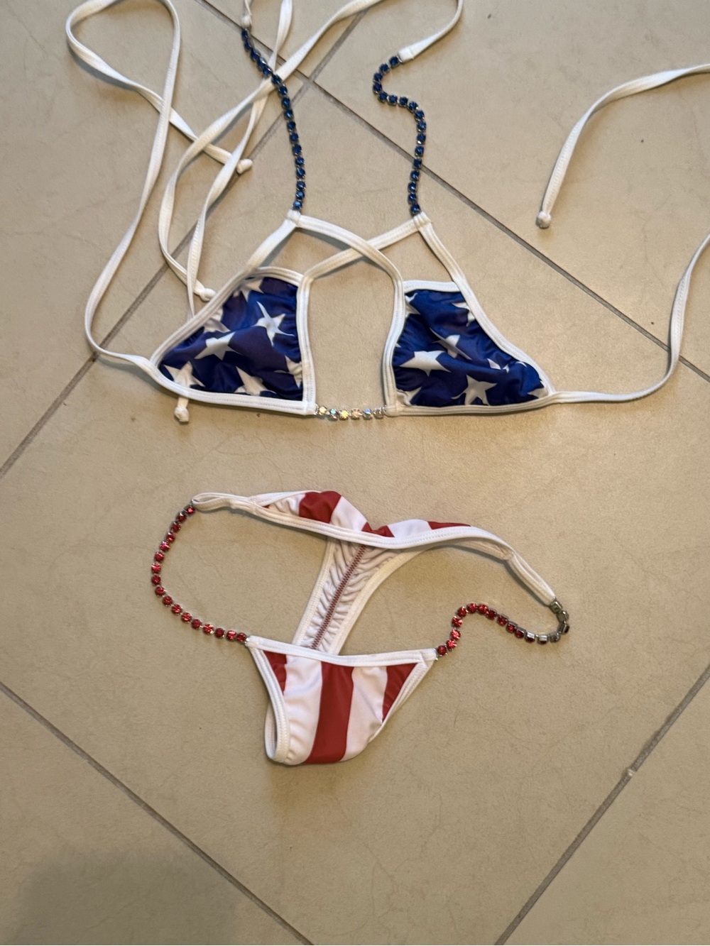 American Flag Micro Bikini Set - Stars & Stripes